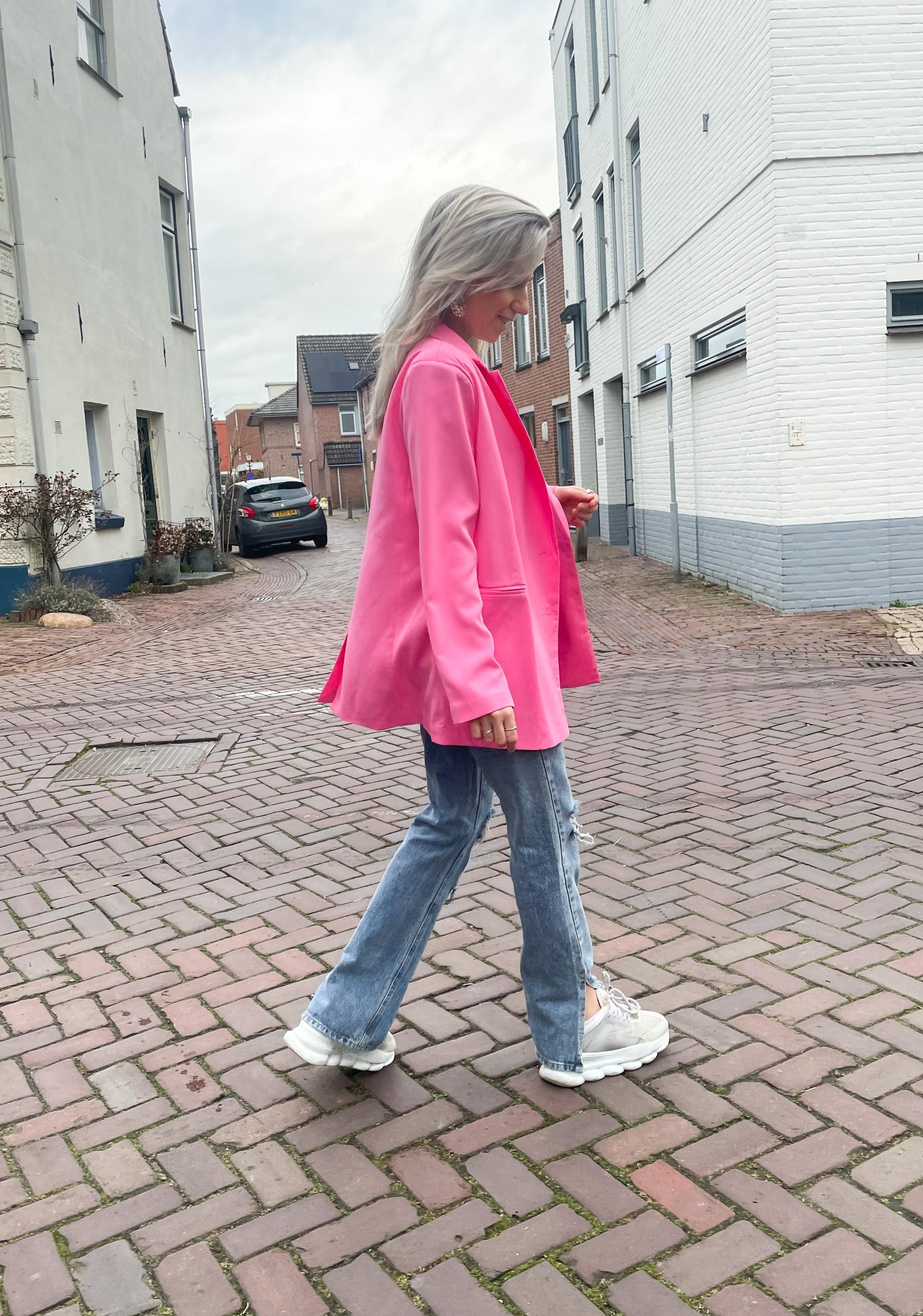 Evie blazer neon pink