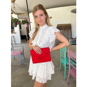 Laurie clutch red