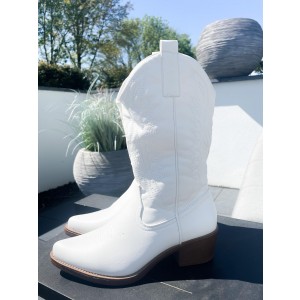 Nina western boots white