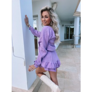 Mara mousseline jumpsuit purple
