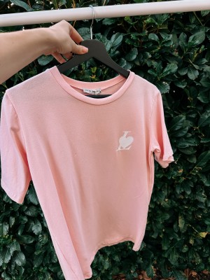 Pien zacht roze T-shirt One-size