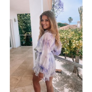 Christa jumpsuit purple/white
